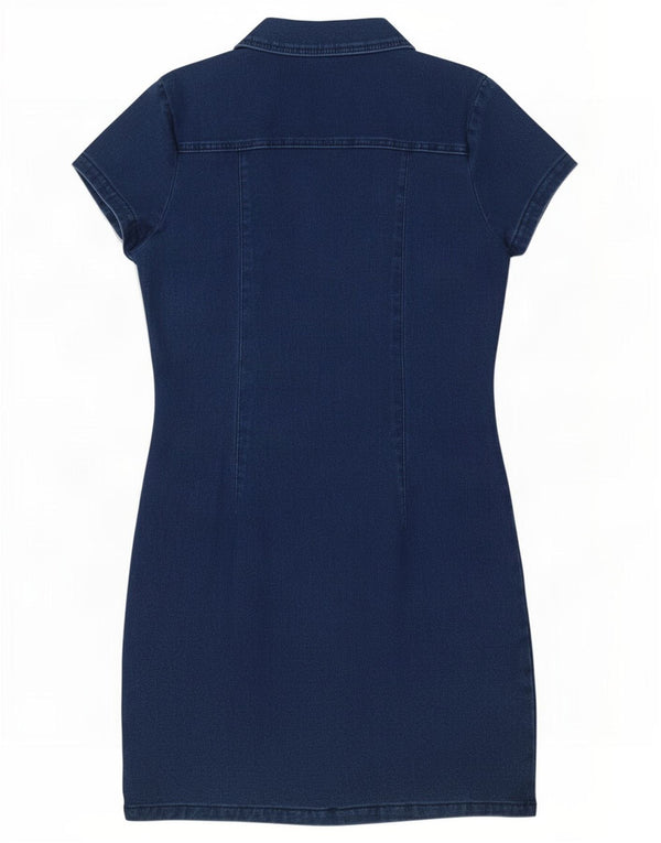 Abito in denim da donna Guess UK 14 grande cotone blu navy