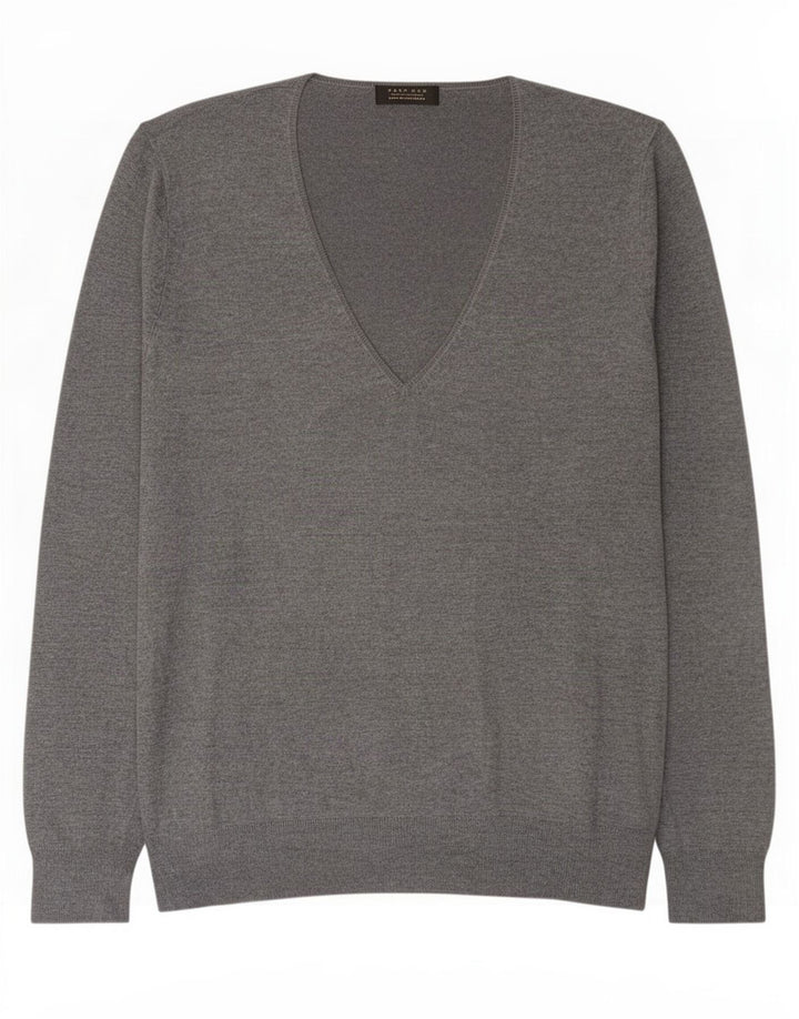 Maglione Zara da uomo con scollo a V XL grigio