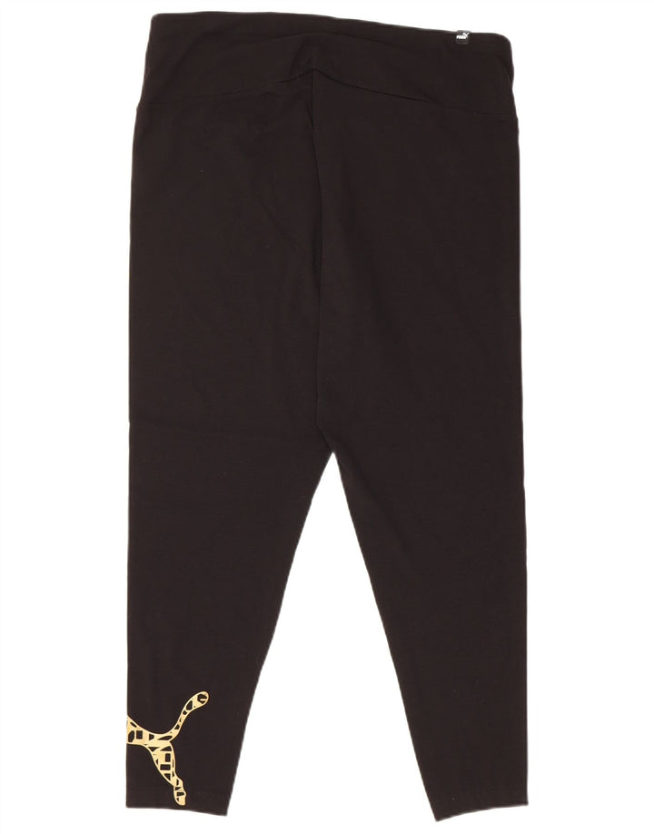Leggings grafici PUMA da donna UK 18 XL cotone nero