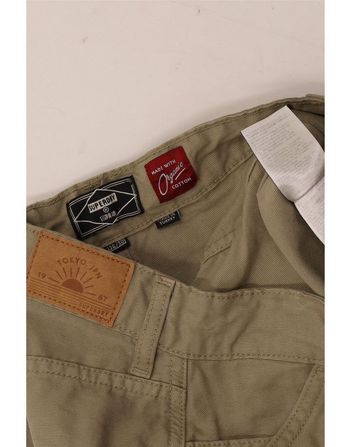 Pantaloni cargo dritti da donna Superdry W26 L30 cotone kaki