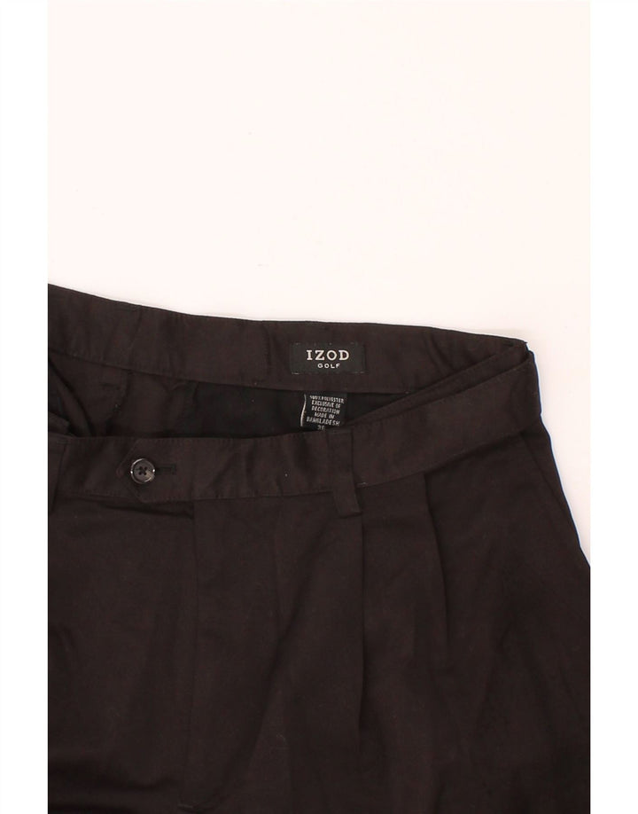 IZOD Mens Golf Pegged Chino Shorts W36 Large Black Cotton Vintage Izod and Second-Hand Izod from Messina Hembry 