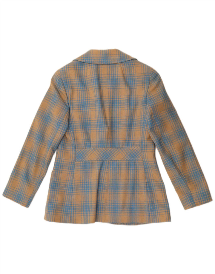 Giacca blazer da donna a 3 bottoni Stylbert UK 10 piccolo quadretto blu