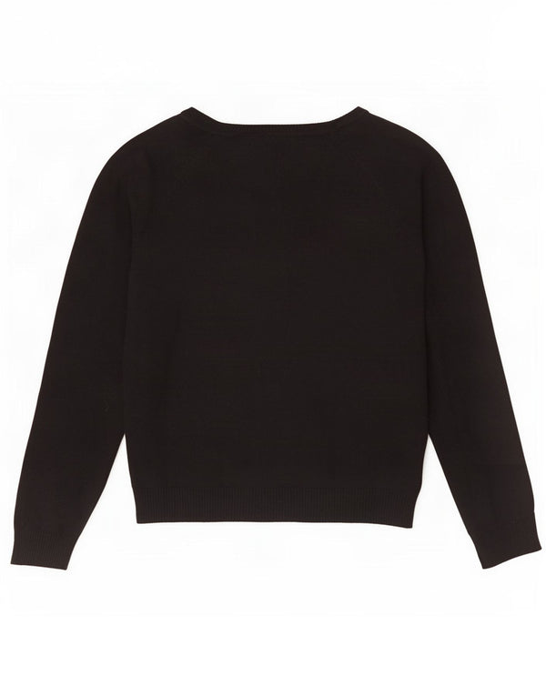 Maglione cardigan da donna Zara UK 12 cotone nero medio