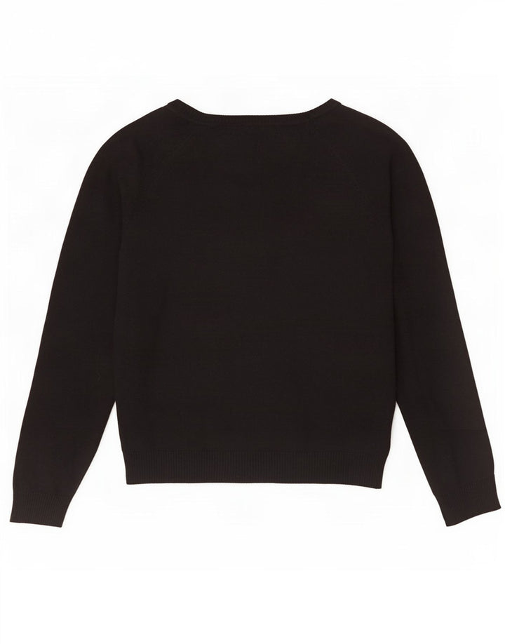 Maglione cardigan da donna Zara UK 12 cotone nero medio
