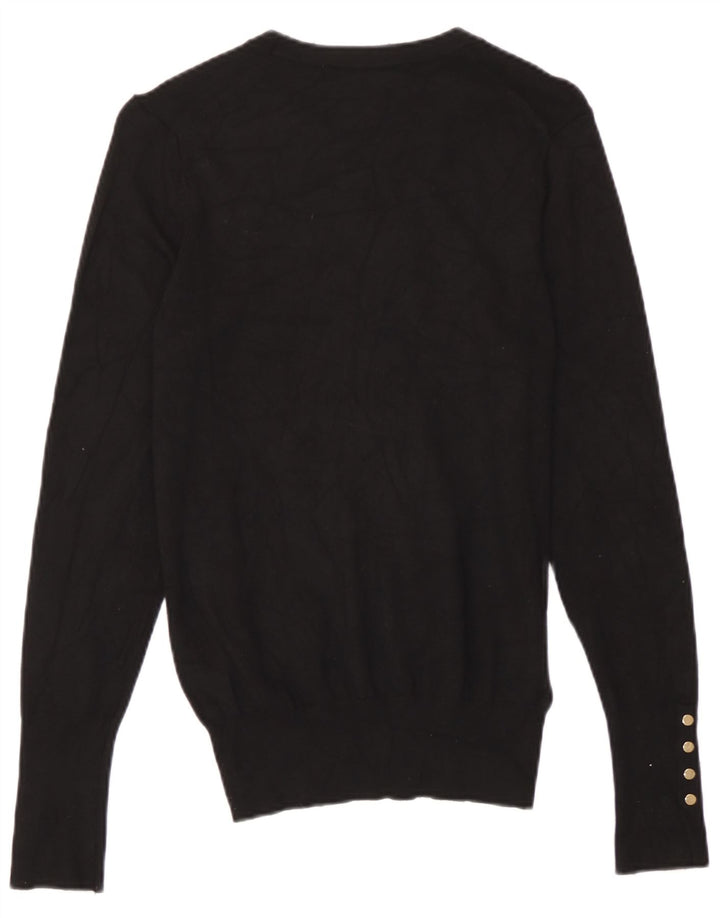 Maglione maglione girocollo da donna Zara UK 12 medio nero