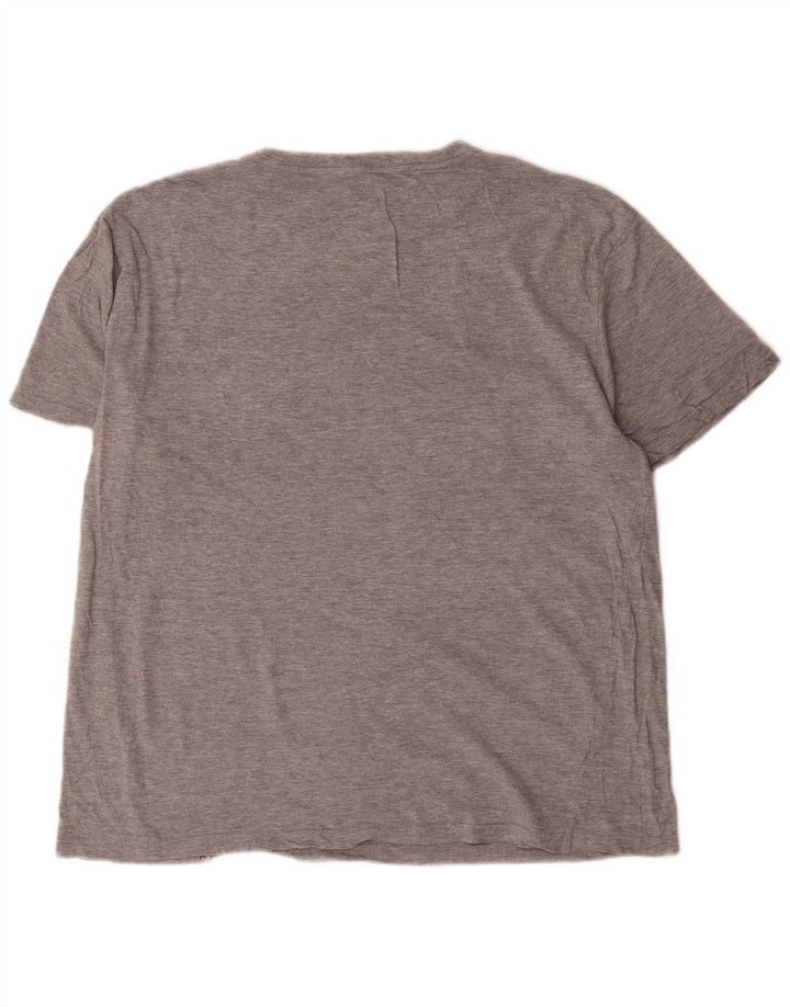 T-shirt grafica da uomo Hurley Top in cotone grigio medio