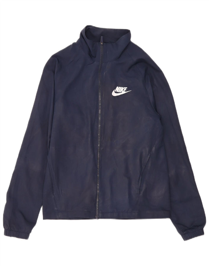 Giacca da ginnastica da uomo Nike Small in poliestere blu navy