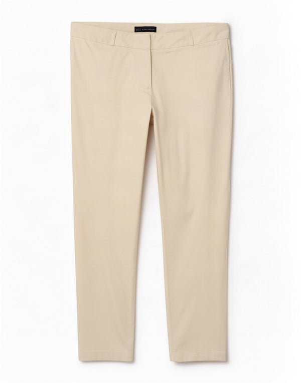 Pantaloni chino corti Marks & Spencer da donna UK 10 piccoli W30 L25 cotone bianco