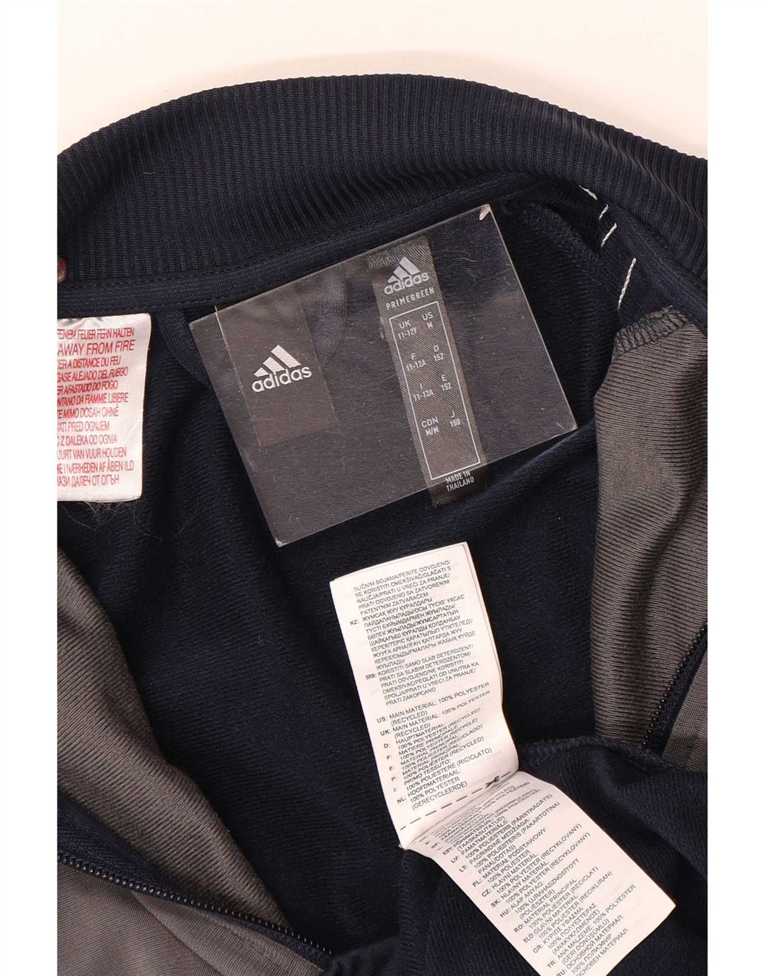Giacca da tuta da ragazzo Adidas 11-12 anni Blu Navy Colourblock
