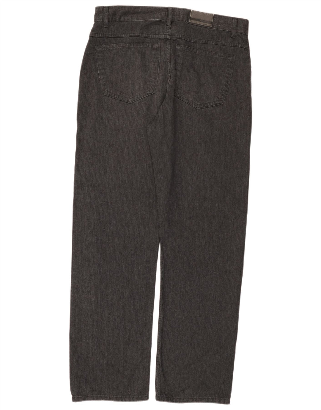 Pantaloni casual dritti da uomo Marks & Spencer W34 L31 grigio a spina di pesce