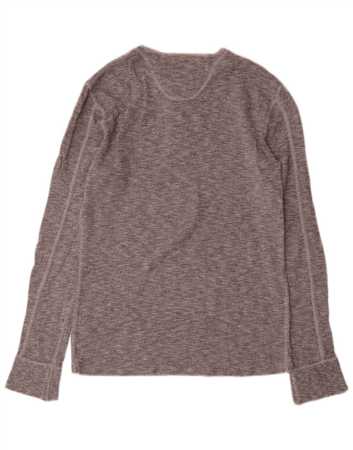 Top da uomo SUPERDRY a maniche lunghe in cotone mélange grigio medio