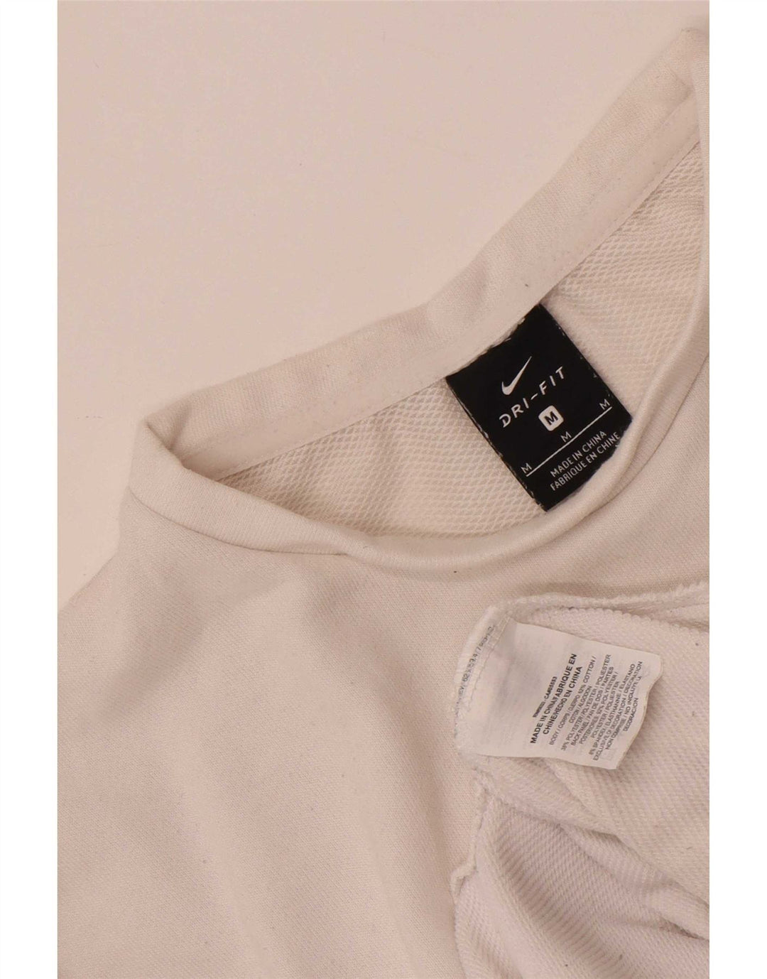 T-shirt oversize da donna Nike Dri Fit UK 14 cotone bianco medio