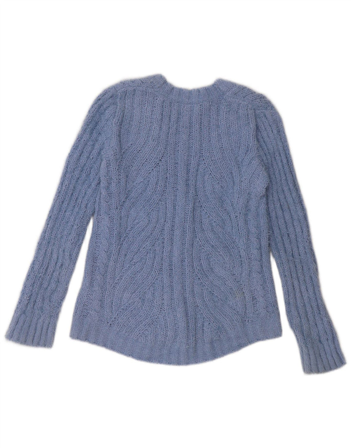 Maglione cardigan oversize da donna Marks & Spencer UK 10 piccolo blu