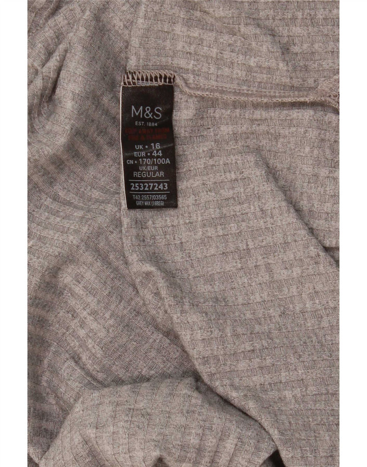 Abito a trapezio senza maniche da donna Marks & Spencer UK 16 Grande poliestere grigio