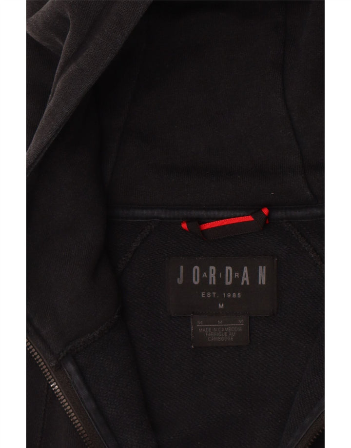 Felpa con cappuccio e zip Jordan da uomo di colore nero medio
