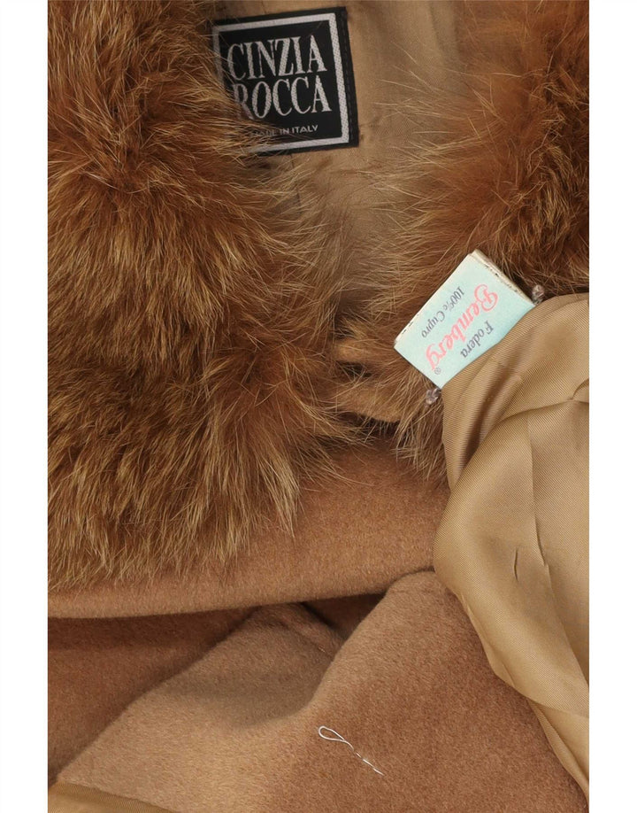 Soprabito oversize da donna Cinzia Rocca UK 18 XL lana marrone