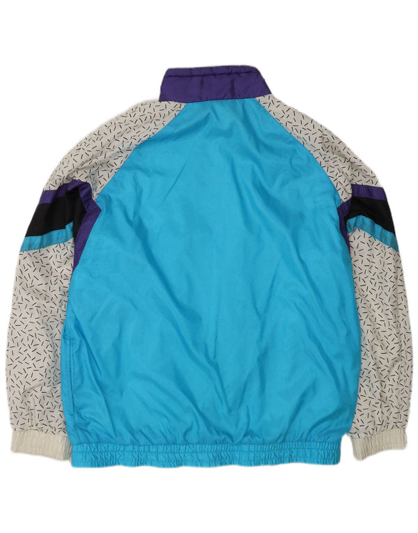 Giacca da tuta da uomo HUMMEL XL in nylon color block blu