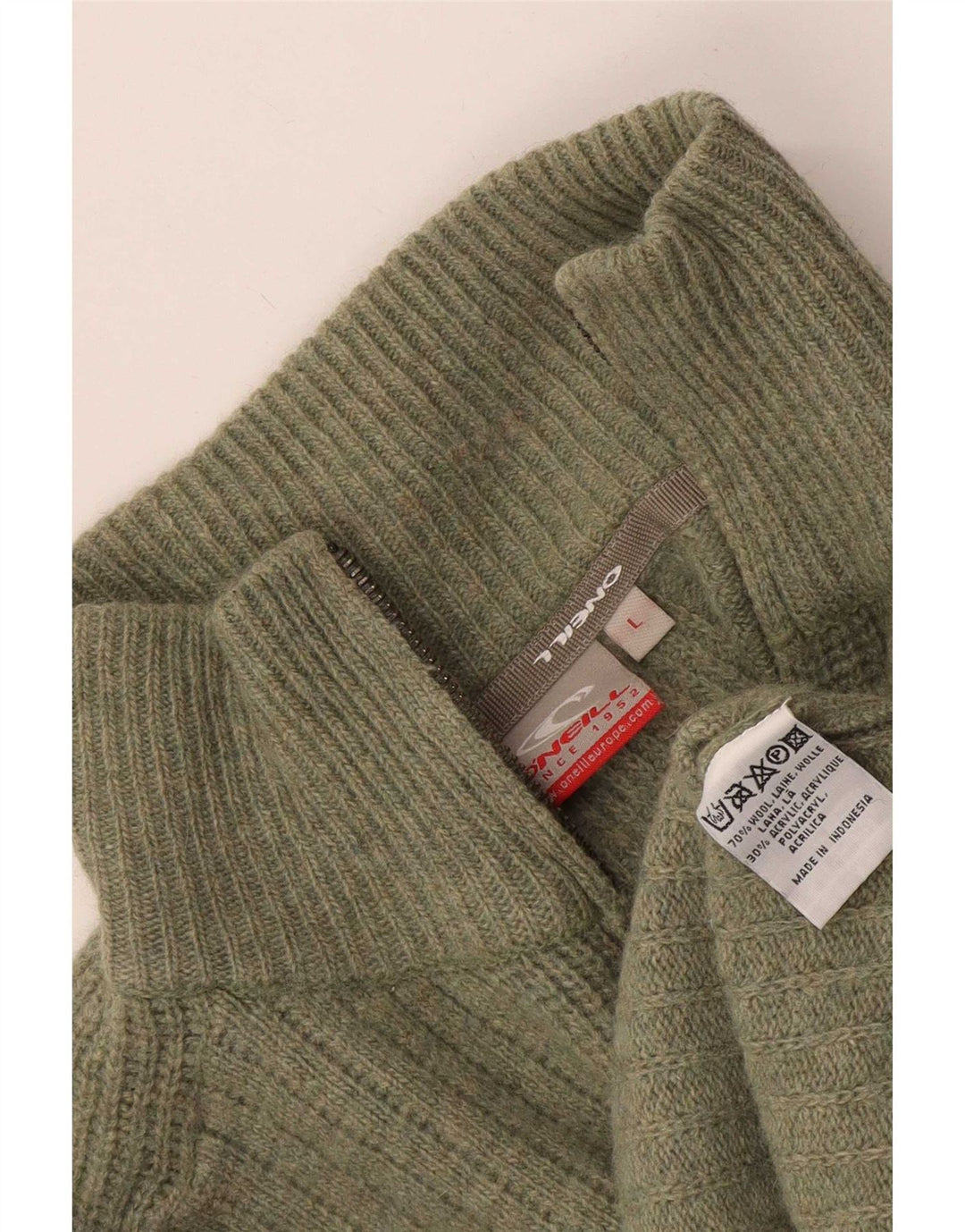 Maglione cardigan con zip intera da uomo O'Neill grande lana kaki