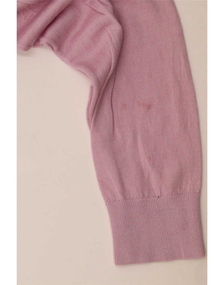 Maglione oversize con scollo a V da donna Marks & Spencer UK 14 Rosa medio