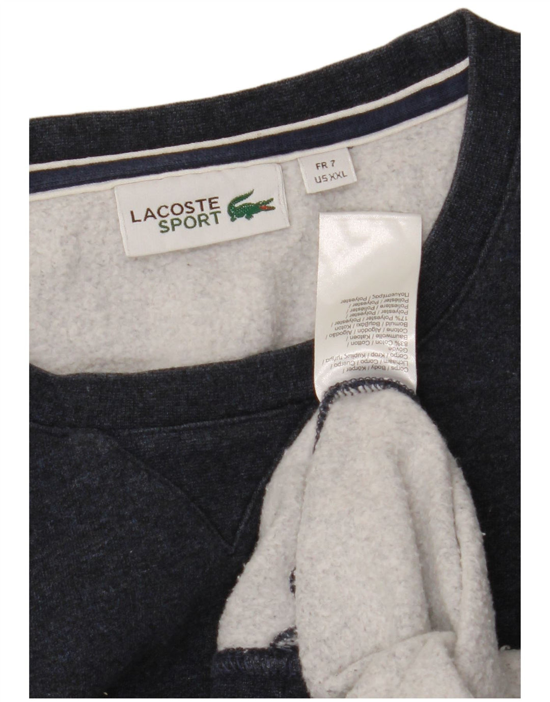 Felpa da uomo Lacoste maglione taglia 7 2XL cotone blu navy