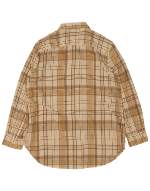 Camicia in flanella da uomo Ralph Lauren in cotone a quadri beige medio