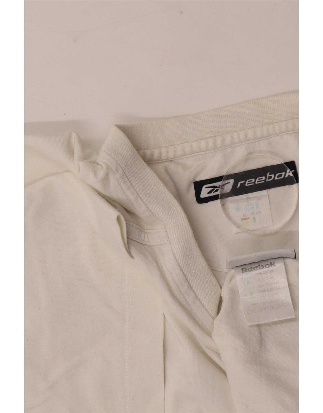 T-shirt Reebok da uomo Top XL in cotone bianco