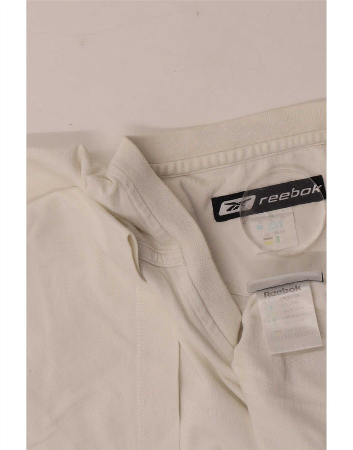 T-shirt Reebok da uomo Top XL in cotone bianco