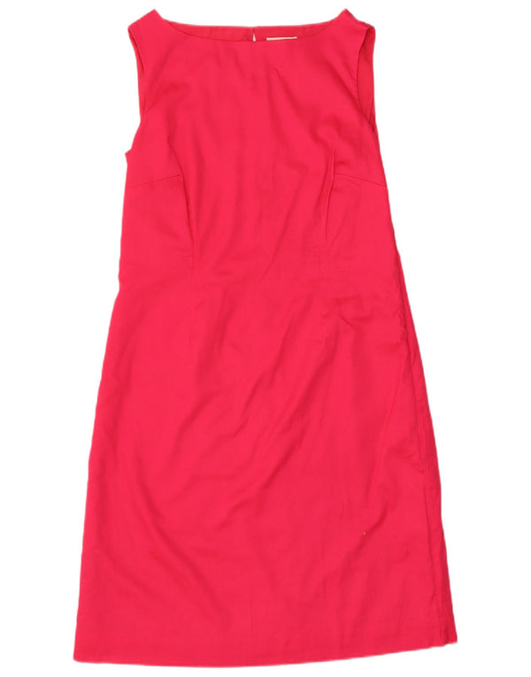 MONSOON Womens Sleeveless A-Line Dress UK 16 Large  Pink Cotton