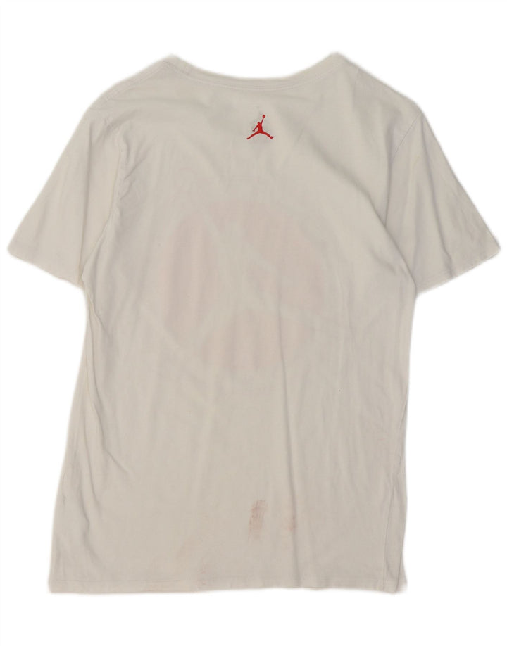 T-shirt grafica da uomo Jordan Top piccola in cotone bianco