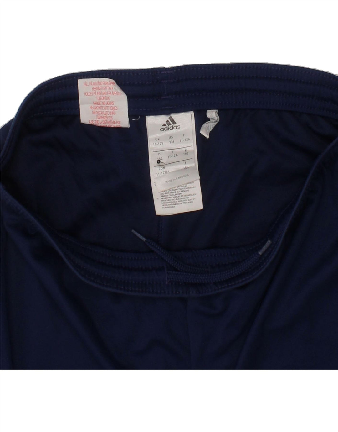 ADIDAS Boys Climalite Sport Shorts 11-12 Years  Navy Blue Polyester Vintage Adidas and Second-Hand Adidas from Messina Hembry 