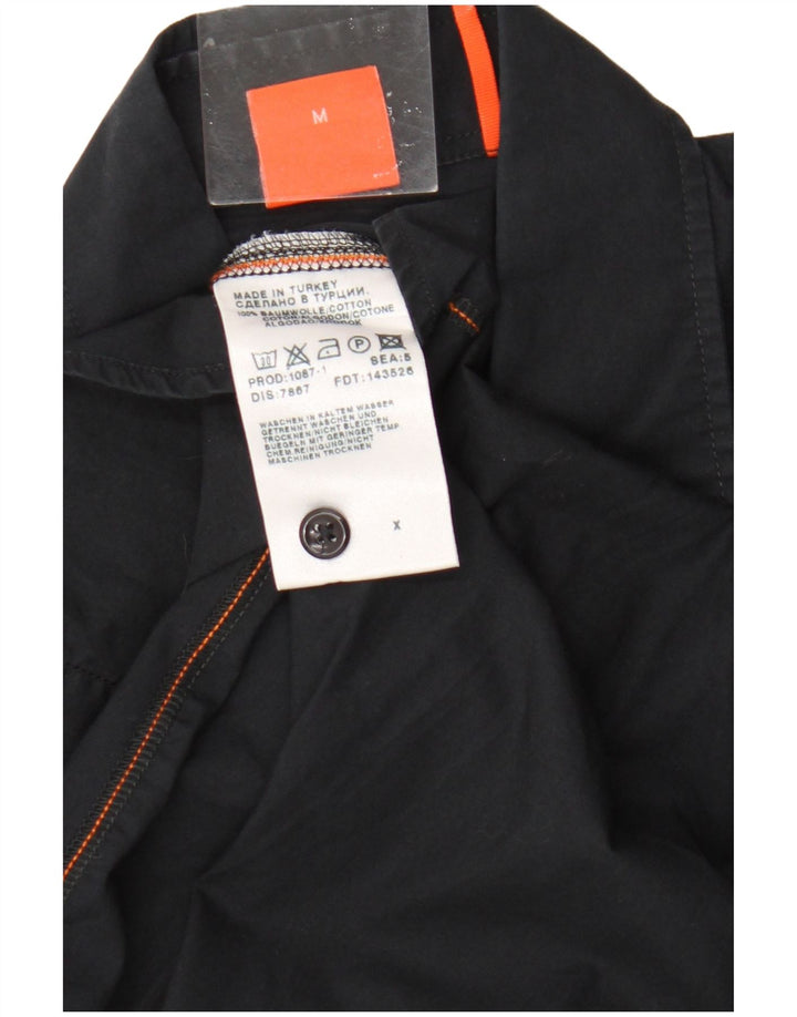 Camicia da uomo Hugo Boss in cotone nero medio