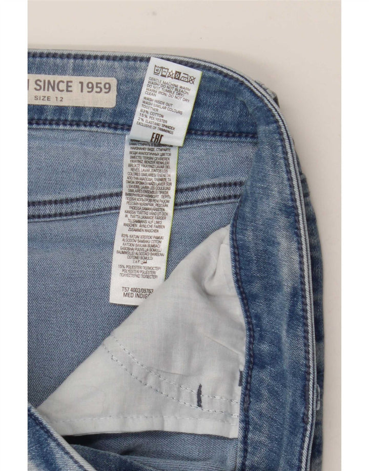 Pantaloncini di jeans da donna Marks & Spencer UK 12 medi W31 cotone blu