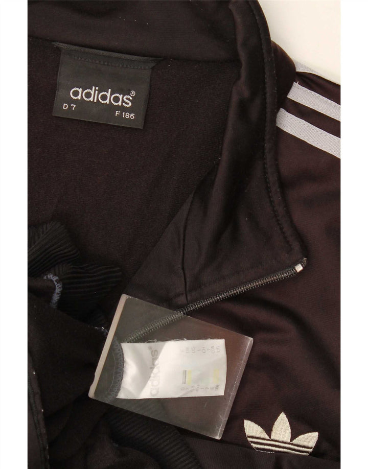 Giacca da ginnastica da uomo Adidas Large nera in poliestere