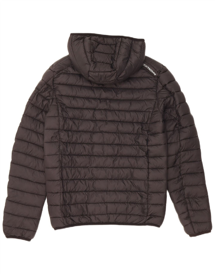 Giacca imbottita con cappuccio da uomo Sergio Tacchini UK 36 piccola in nylon nero