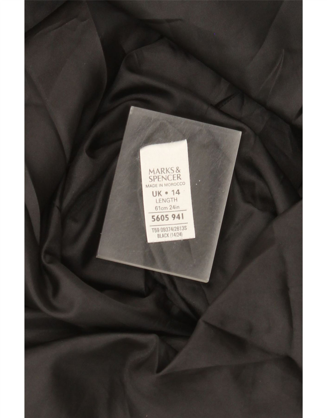 Gonna a trapezio da donna Marks & Spencer UK 14 grande W32 poliestere nero
