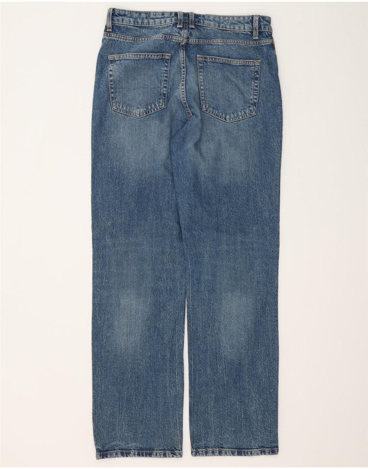 Jeans dritti da donna ZARA EU 42 Large W32 L32 cotone blu