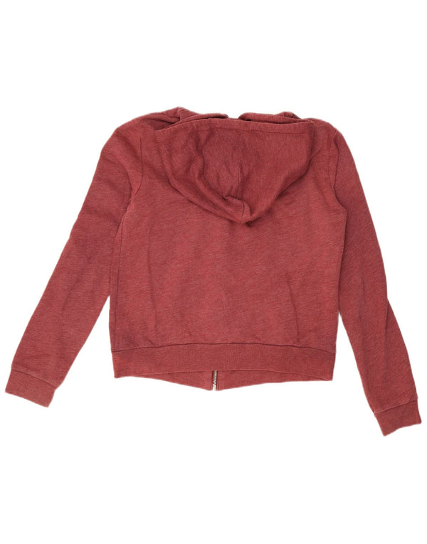 Maglione con cappuccio e zip grafica da donna Abercrombie & Fitch UK 14 Bordeaux medio