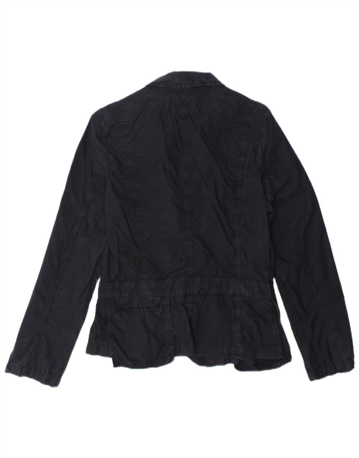 MAX & CO. Giacca blazer a 3 bottoni da donna IT 46 Large Nera