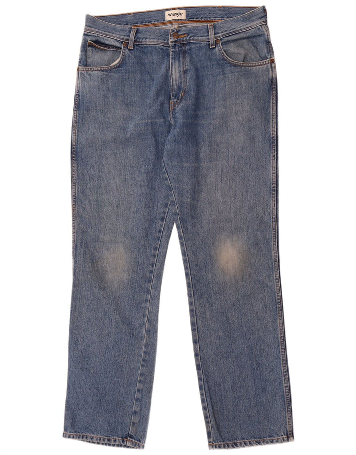 Jeans dritti da uomo Wrangler Texas W36 L32 cotone blu