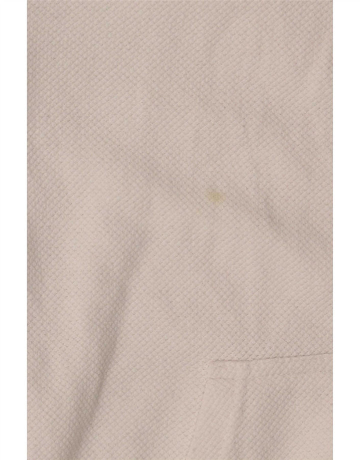 Maglione con cappuccio e zip Zara da uomo piccolo in cotone bianco