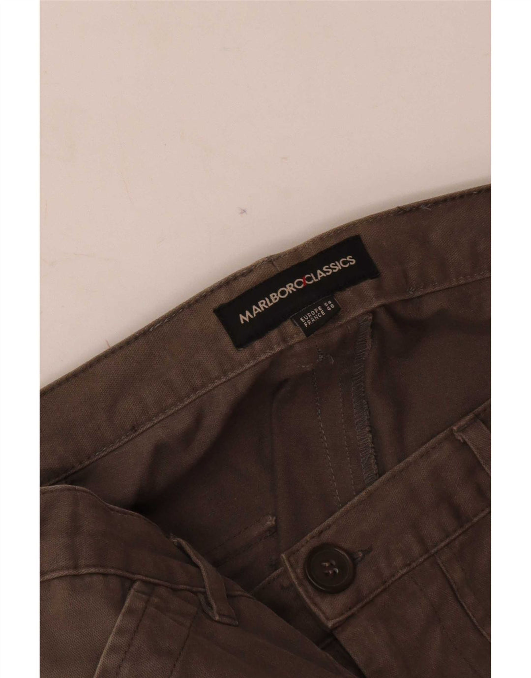 Pantaloni cargo regolari da uomo Marlboro Classics W34 L34 Marrone