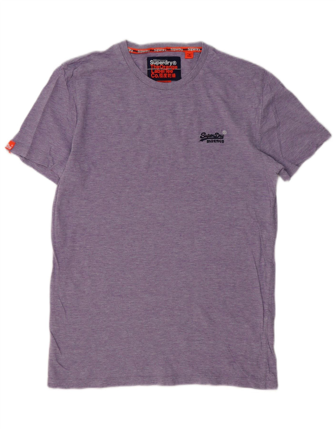 T-shirt da uomo SUPERDRY Top in cotone viola medio