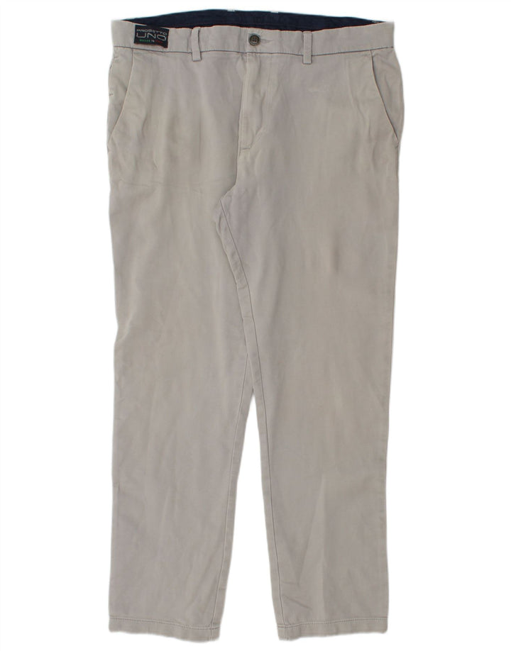 Pantaloni chino vestibilità regolare da uomo Marks & Spencer W36 L31 cotone grigio