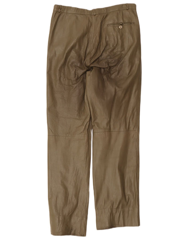 Pantaloni dritti in pelle da donna Sperry W32 L29 Cachi