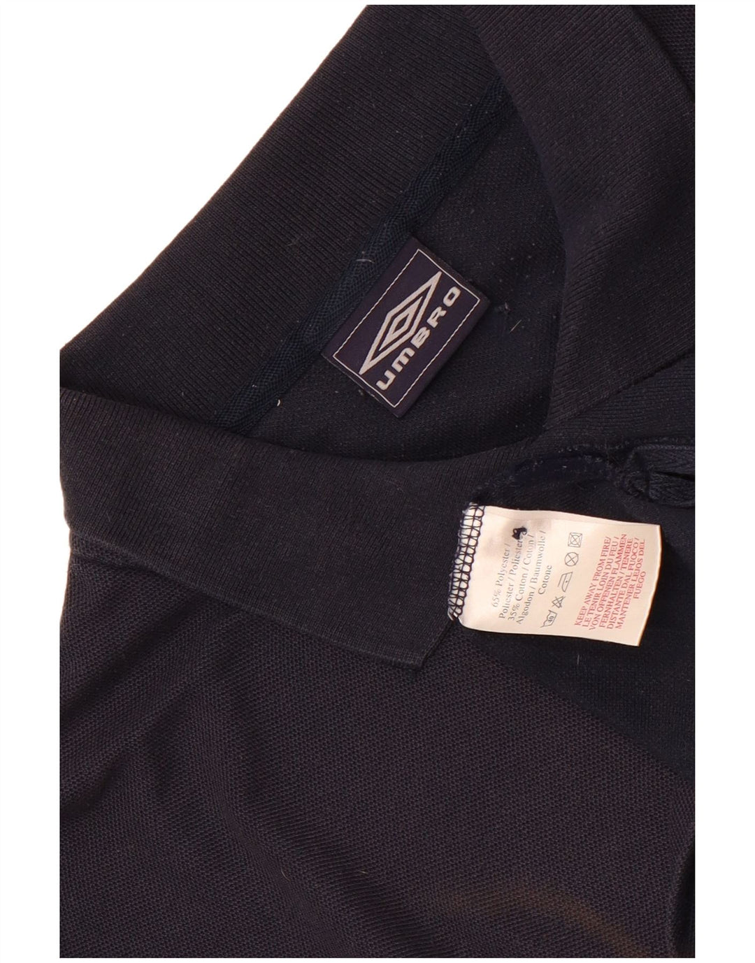 Polo da uomo Umbro XL in poliestere blu navy