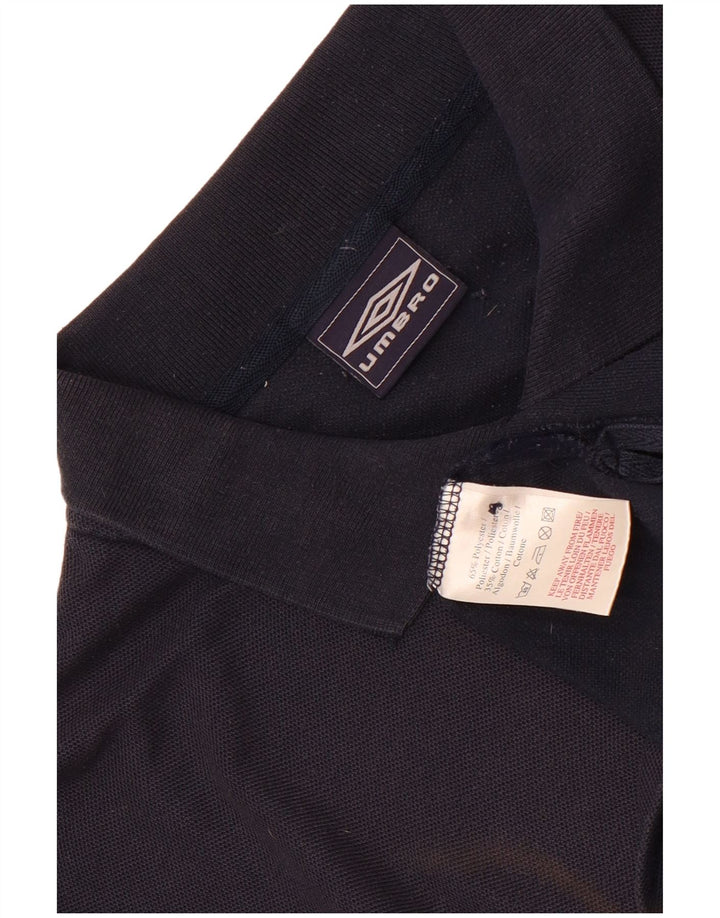 Polo da uomo Umbro XL in poliestere blu navy