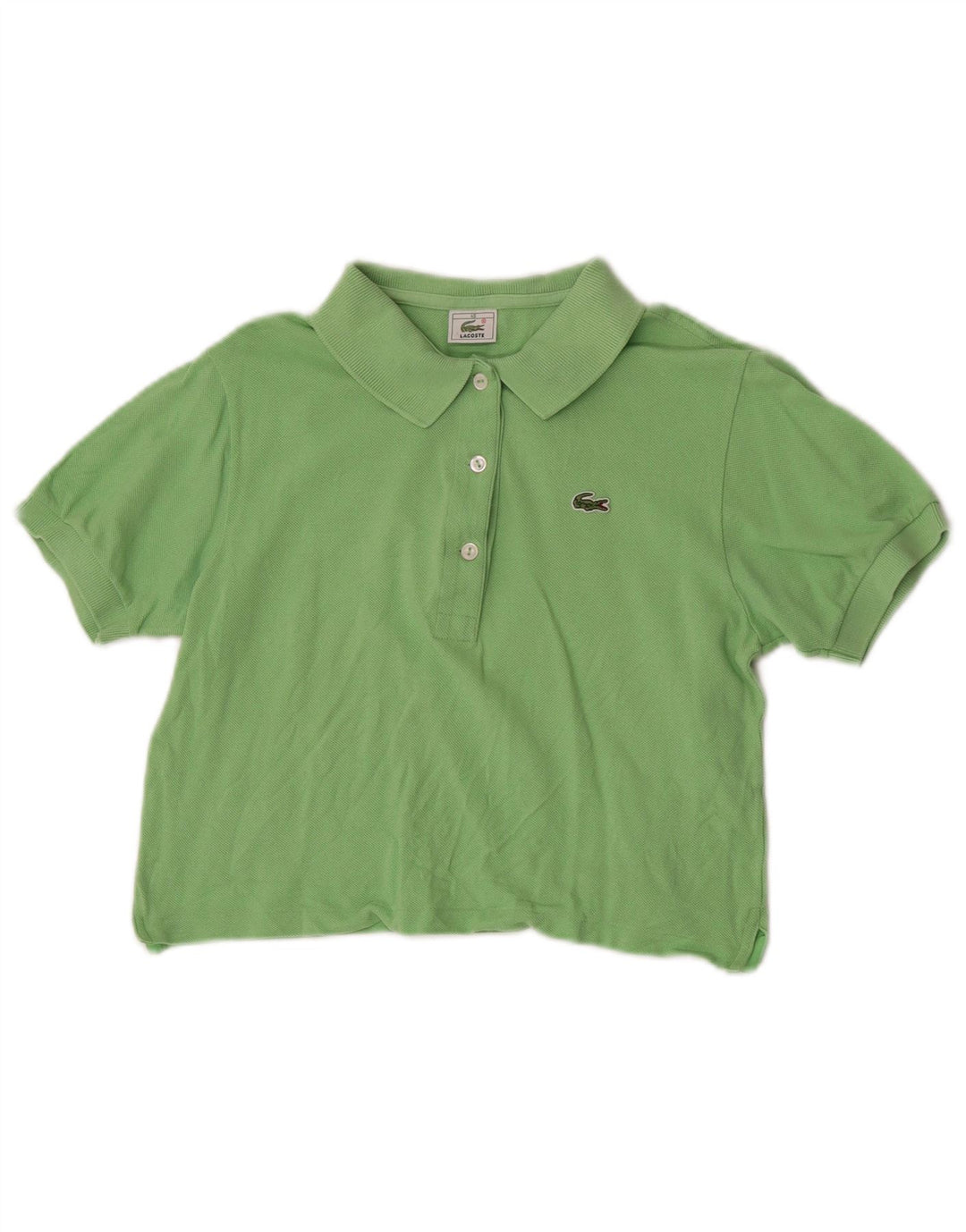 Polo corta da donna Lacoste taglia 40 cotone verde medio