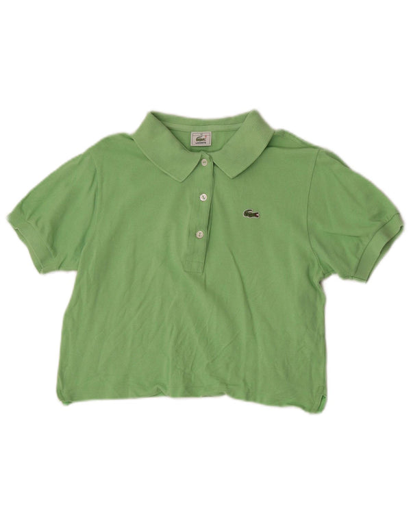 Polo corta da donna Lacoste taglia 40 cotone verde medio