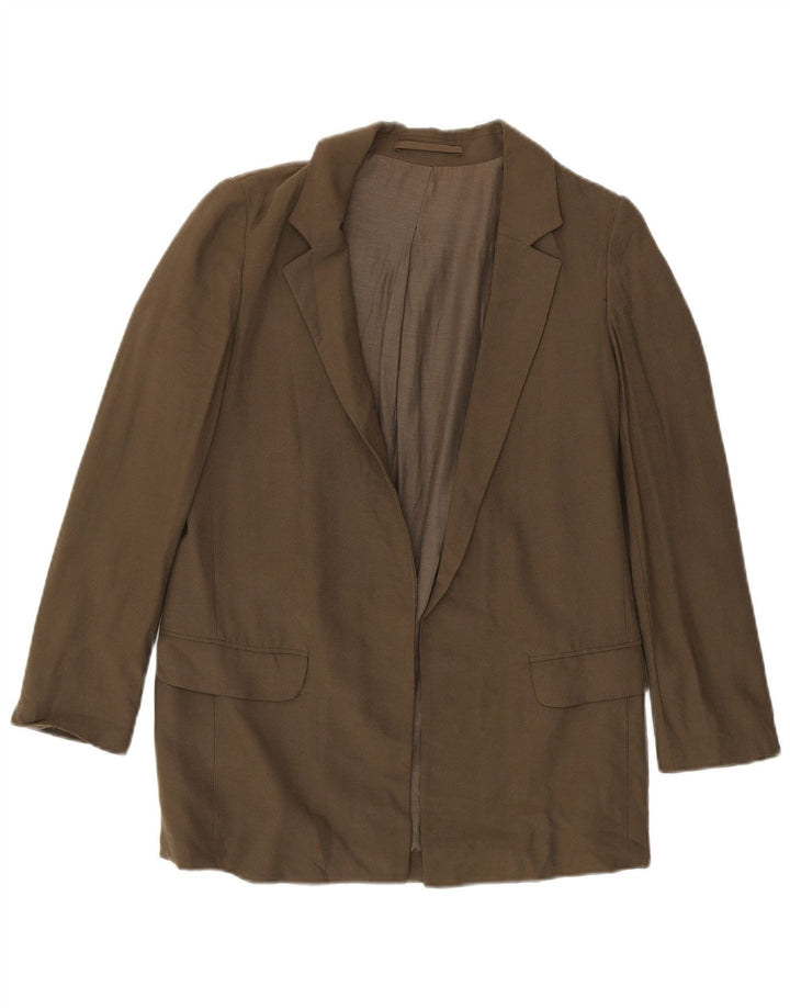 Giacca blazer aperta da donna All Saints UK 8 piccola in viscosa kaki