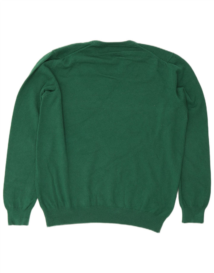 Gant Maglione da uomo con scollo a V XL in lana verde